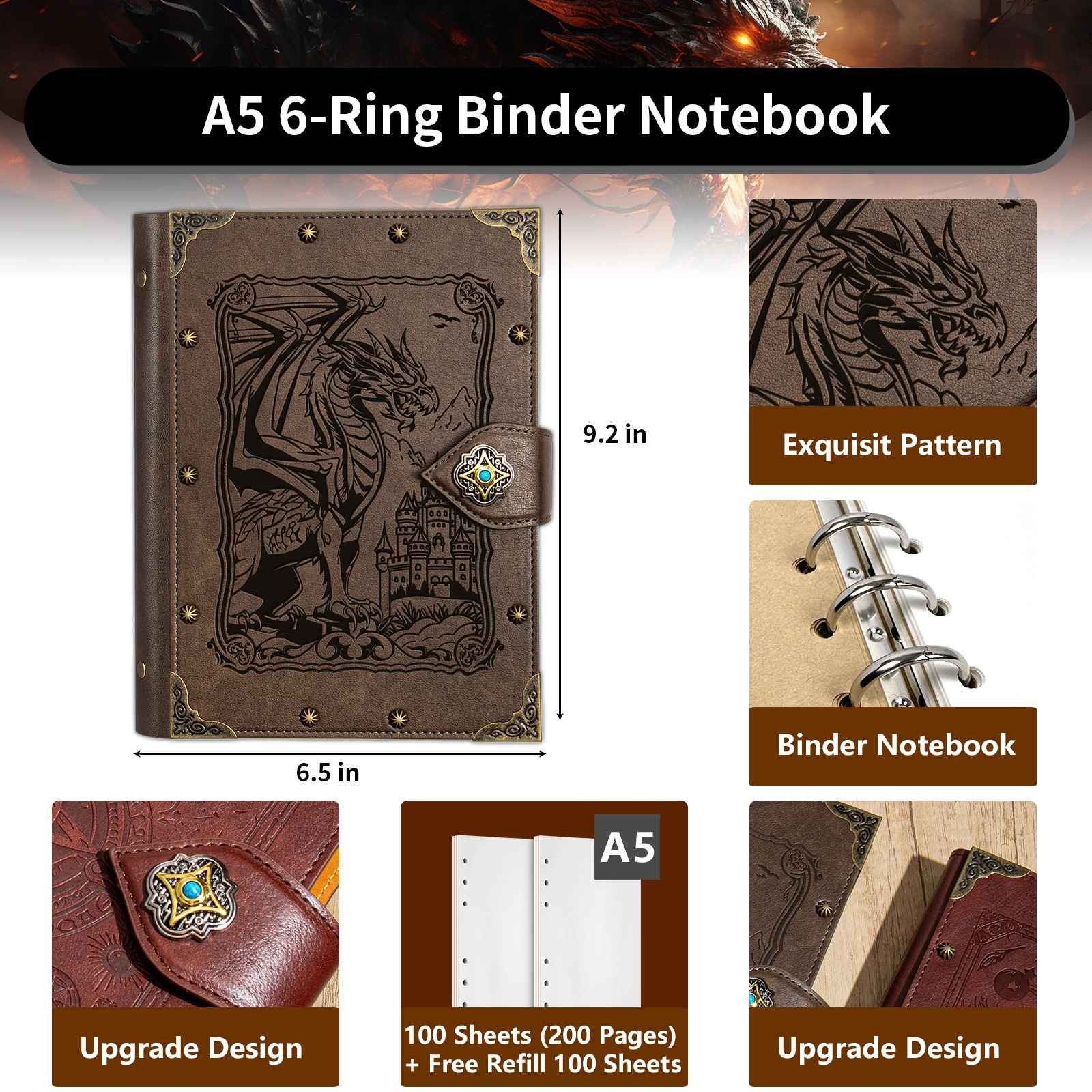 Caderno em Relevo, Anotações do Mestre, Diário de Aventura, Tipo Fichário