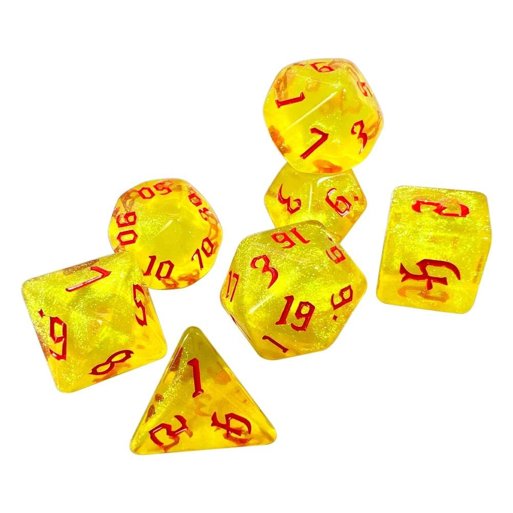 Conjunto de Dados 7pcs - Starlight Glitter | RPG/D&D, Pathfinder
