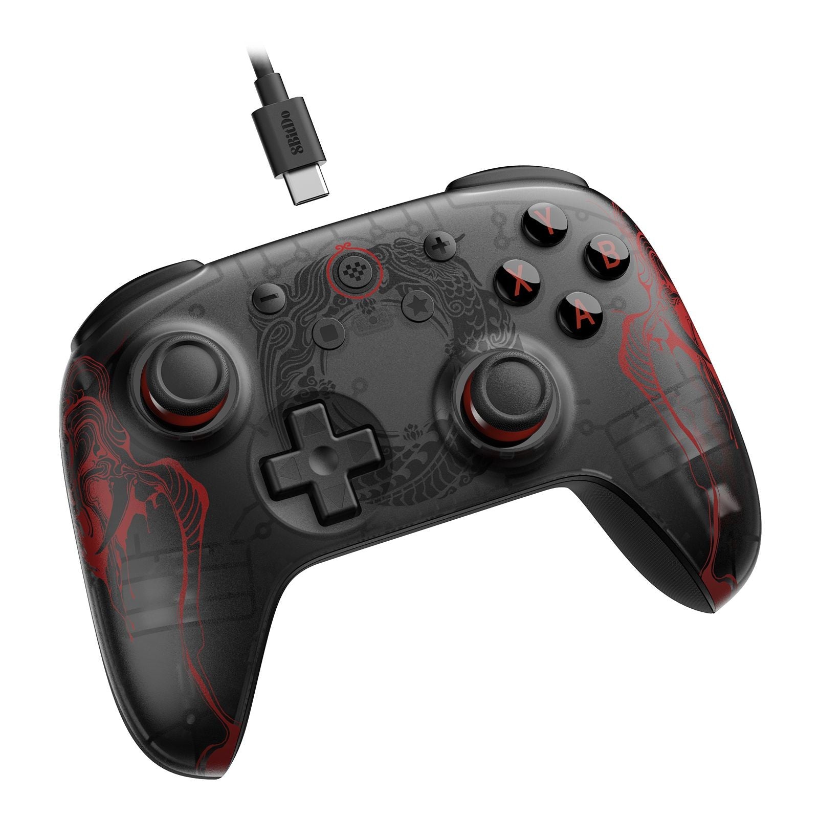 Controle (Sem fio e Com fio) com Hall Effect Black Myth: Wukong multiplataformas - 8-BitDo