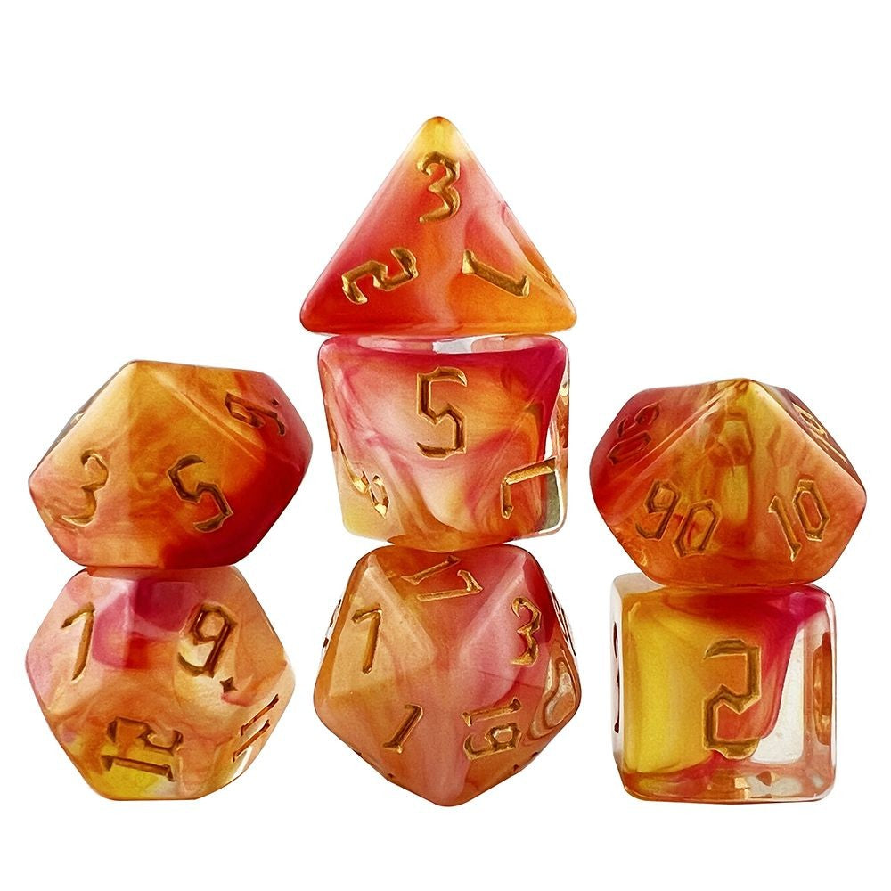 Conjunto de Dados 7pcs - Multicolor Opaco | RPG/D&D, Pathfinder