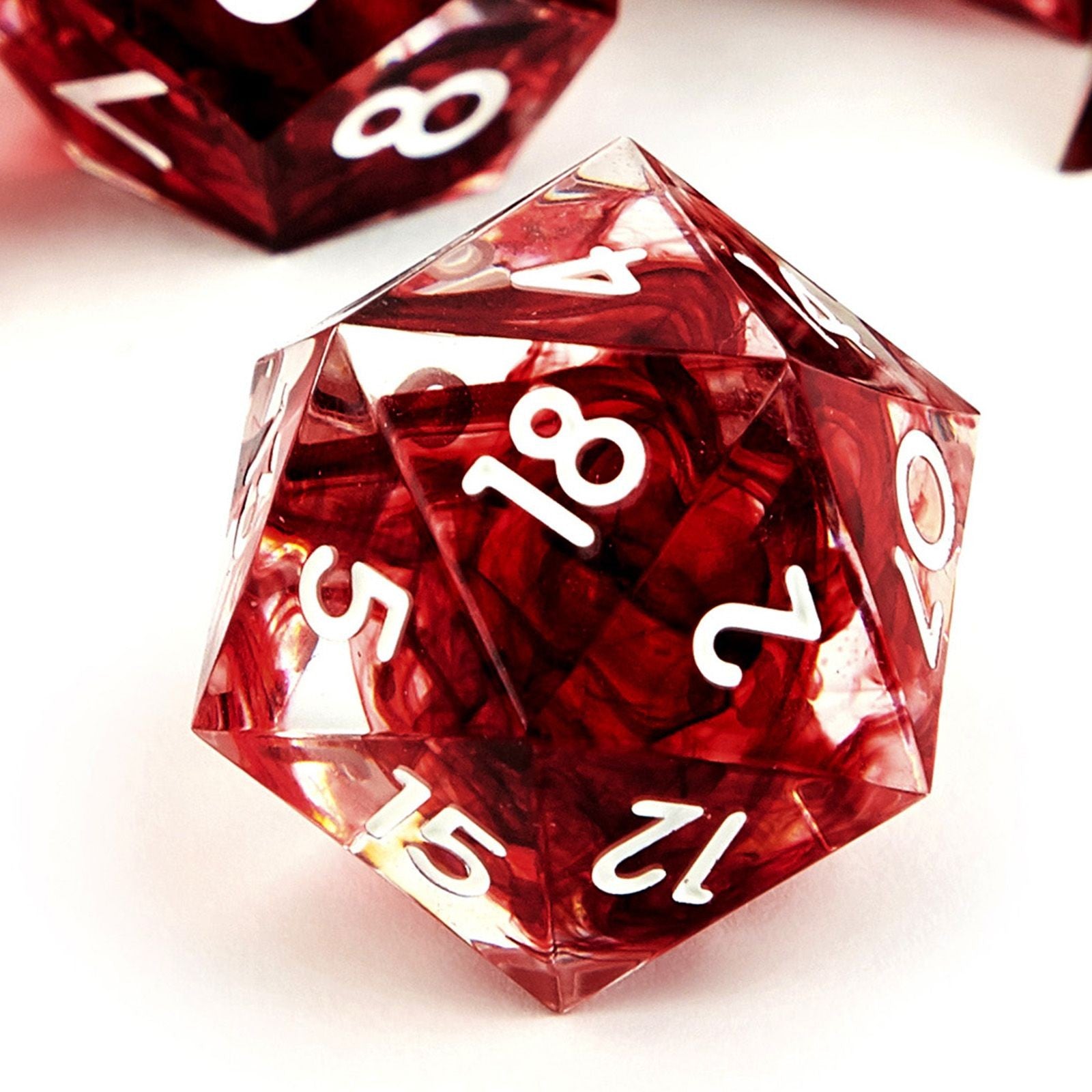 Conjunto de dados 7pcs - Corais | RPG/D&D, Pathfinder, Tormenta
