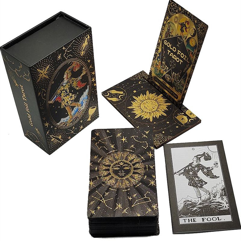 Tarô Gold com Suporte de Madeira