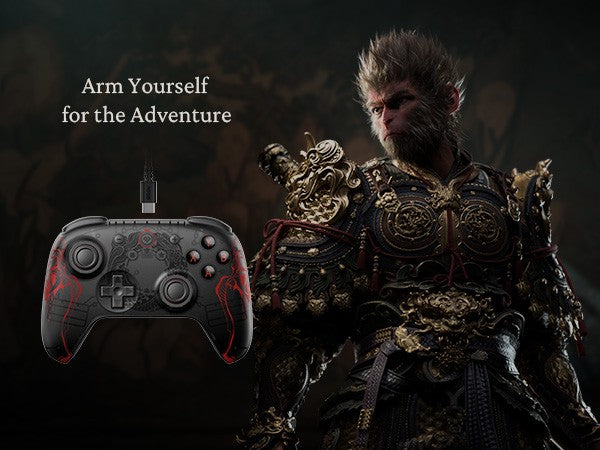 Controle (Sem fio e Com fio) com Hall Effect Black Myth: Wukong multiplataformas - 8-BitDo