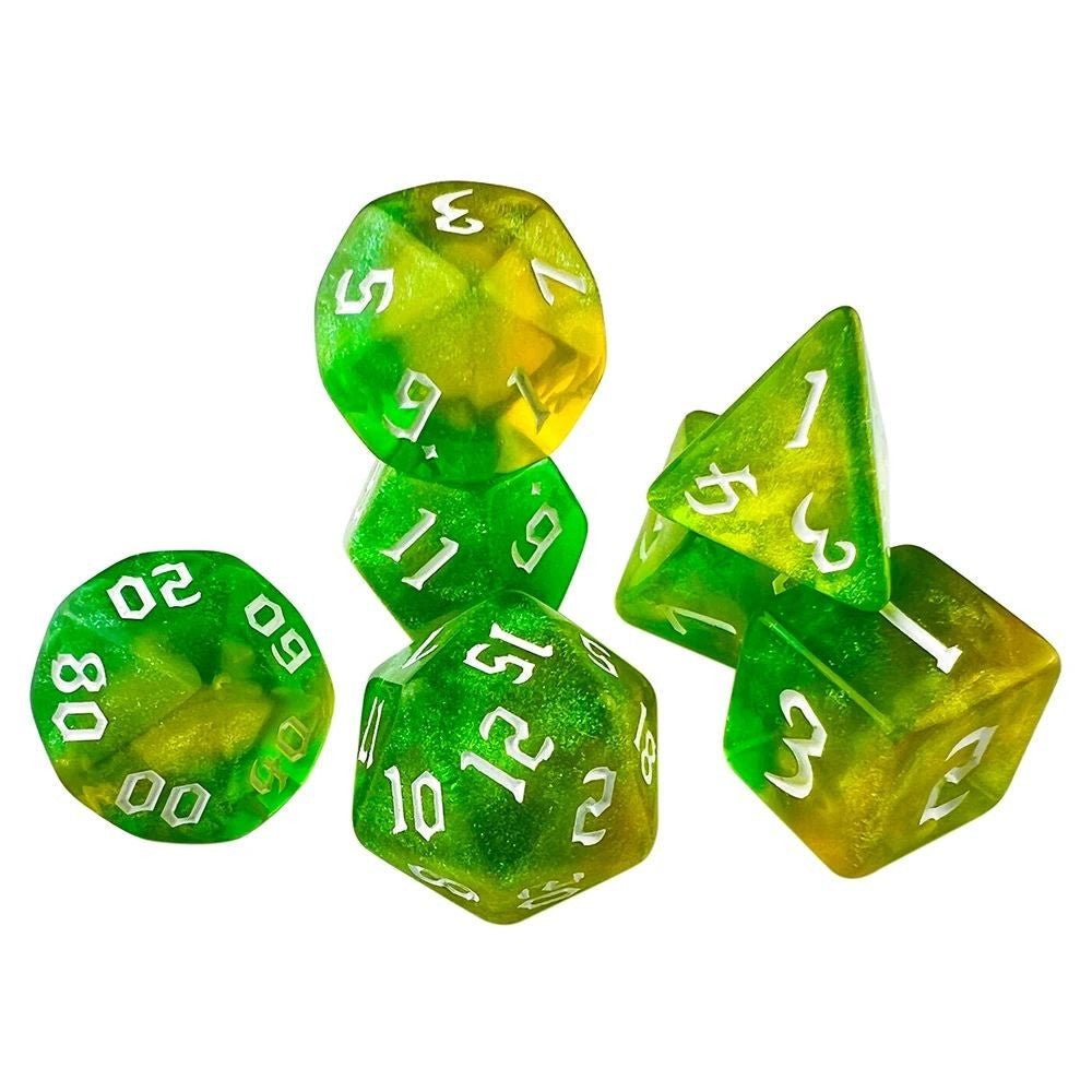 Conjunto de Dados 7pcs - Starlight Glitter | RPG/D&D, Pathfinder