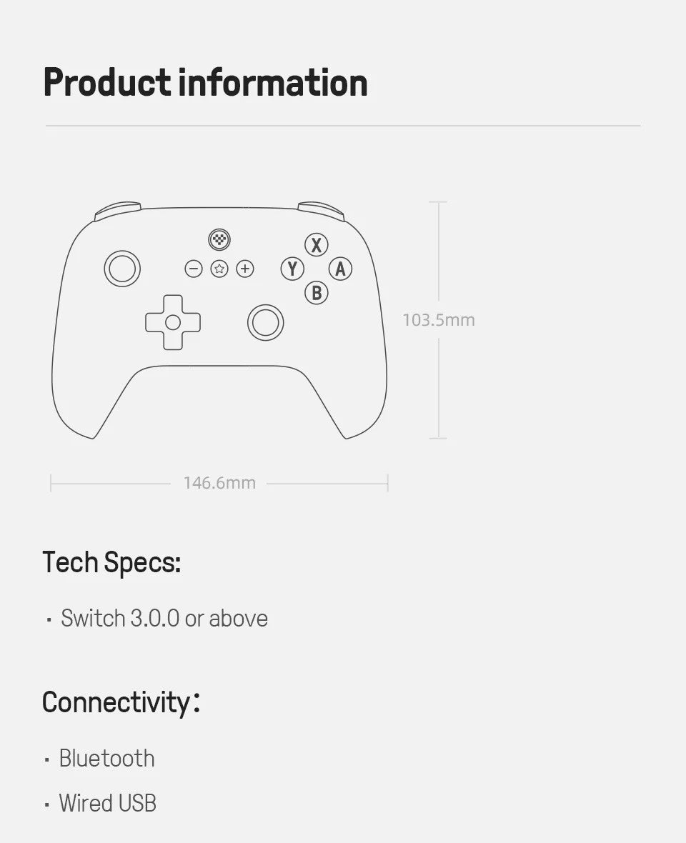 Controle sem fio Ultimate C Nintendo Switch - 8BitDo