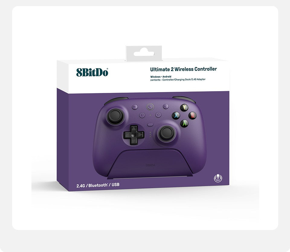 Controle Wireless Hall Effect multiplataforma com Dock de carregamento - 8-BitDo