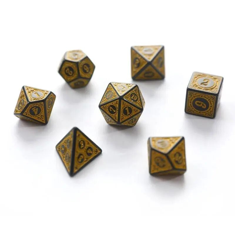 Conjunto de Dados 7pcs - Acabamento em relevo | RPG/D&D, Pathfinder