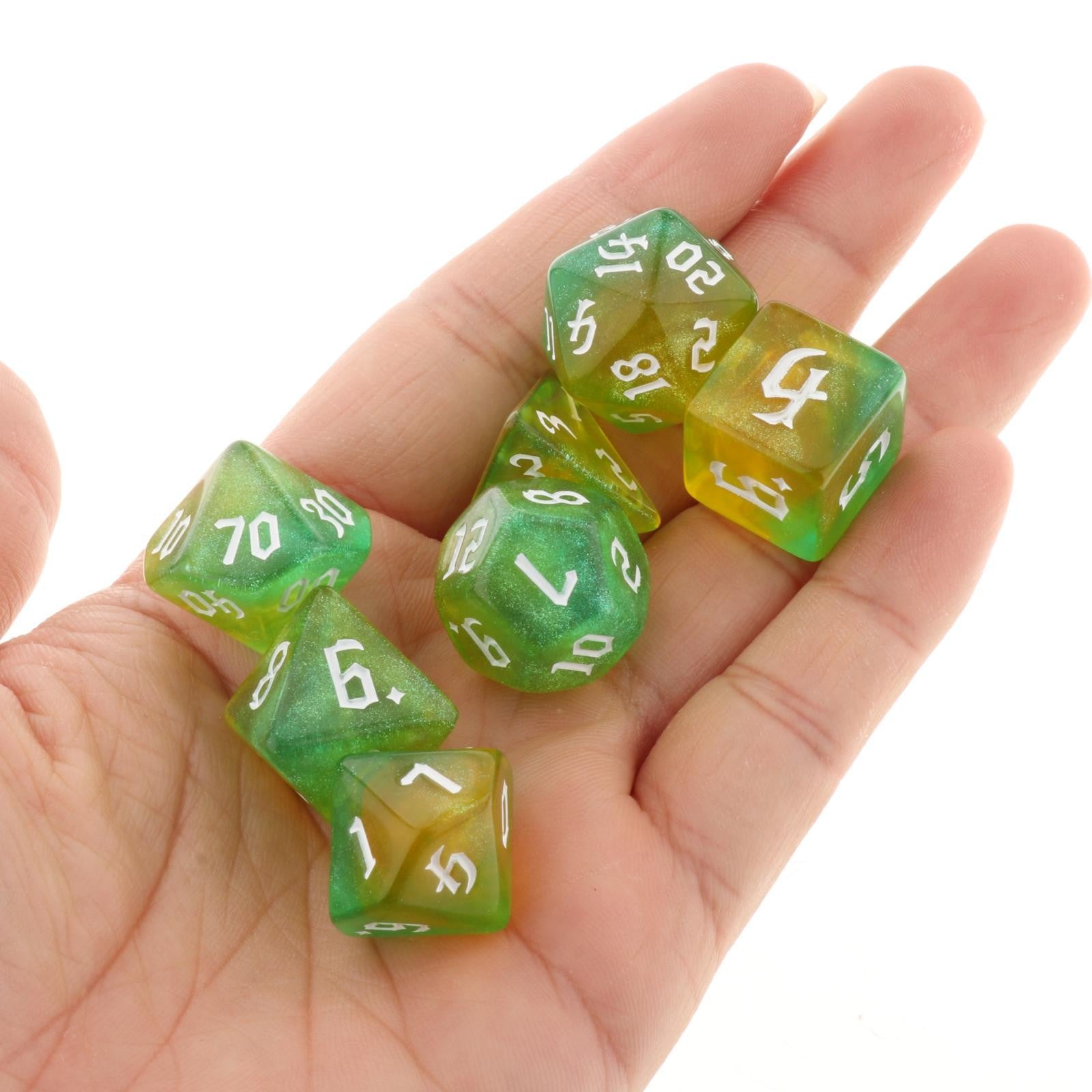 Conjunto de dados 7pcs - Cores Estelares | D&D, RPG, Pathfinder
