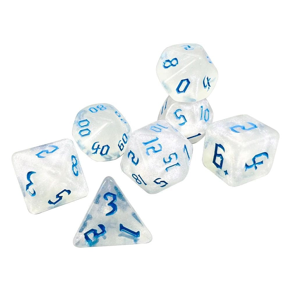 Conjunto de Dados 7pcs - Starlight Glitter | RPG/D&D, Pathfinder