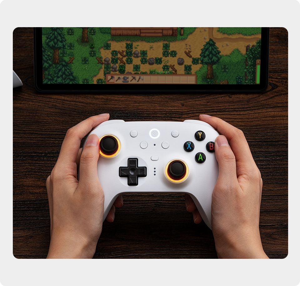 Controle Wireless Hall Effect multiplataforma com Dock de carregamento - 8-BitDo