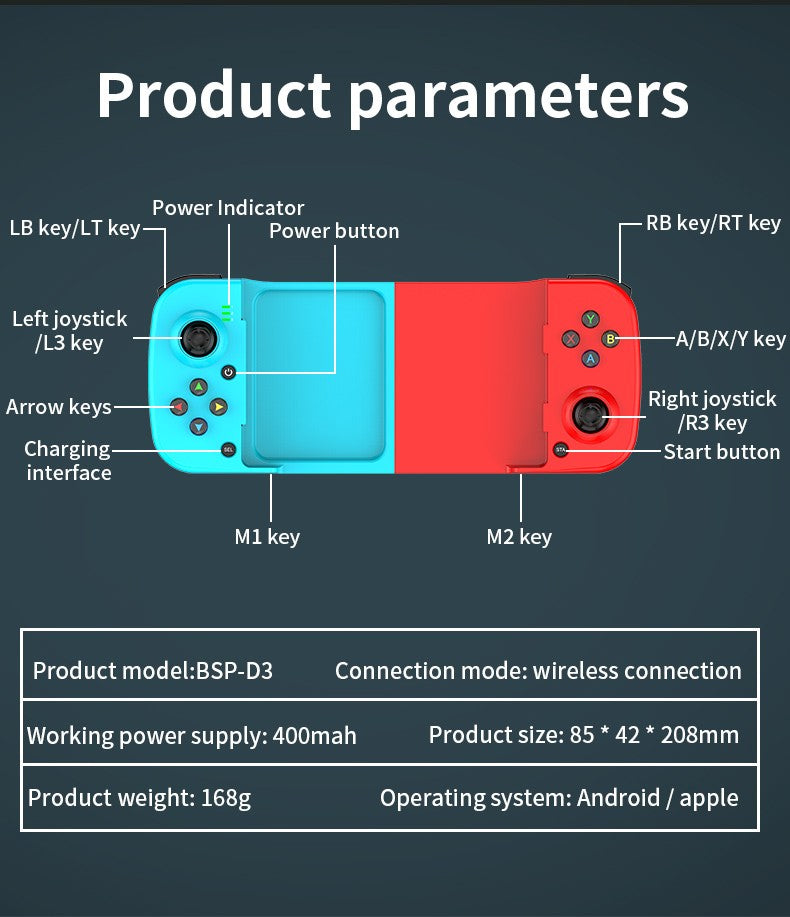 Controle para Celular Ajustável com Carregador de Bateria