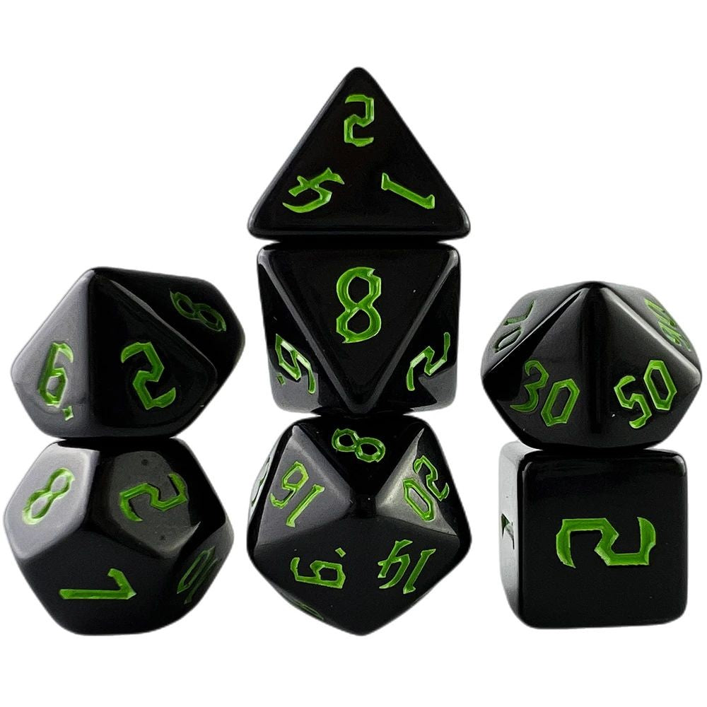 Conjunto de dados 7pcs - Opaco | RPG/D&D, Pathfinder