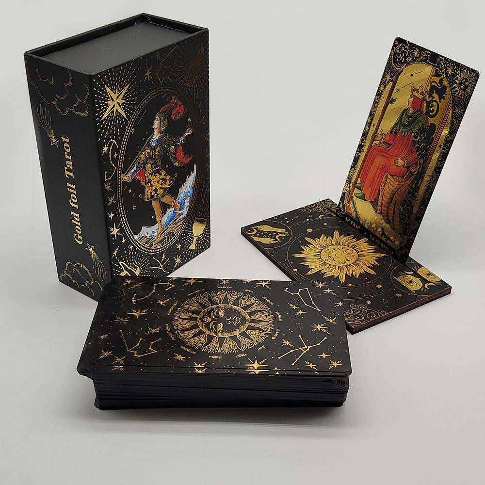 Tarô Gold com Suporte de Madeira